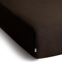 Napínacie prestieradlo DecoKing Amber 200x220 / 220x240 cm, 100 % bavlnený džersej, hnedá farba, elastický chránič matraca pre kontinentálnu posteľ 3