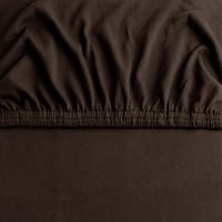 Napínacie prestieradlo DecoKing Amber 200x220 / 220x240 cm, 100 % bavlnený džersej, hnedá farba, elastický chránič matraca pre kontinentálnu posteľ 6
