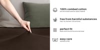 Napínacie prestieradlo DecoKing Amber 200x220 / 220x240 cm, 100 % bavlnený džersej, hnedá farba, elastický chránič matraca pre kontinentálnu posteľ 5