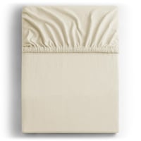 Cearșaf cu elastic DecoKing Amber 80x200 90x200 cm, 100% bumbac pieptănat jerseu, protecție saltea elastică, alb 2