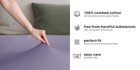 Napínacia plachta DecoKing Amber 80x200-90x200 cm džersej bavlna na kontinentálnu posteľ v levanduľovej fialovej farbe 5