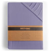 Napínacia plachta DecoKing Amber 80x200-90x200 cm džersej bavlna na kontinentálnu posteľ v levanduľovej fialovej farbe 1