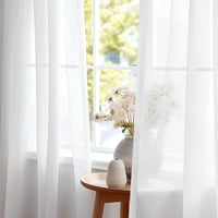Deconovo 2 darabos voile függöny szett, fehér, 245x140 cm 4