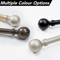 Deconovo Állítható Függönyrúd 77-122 cm - 25 mm Átmérőjű Rozsdamentes Acél Karnis Fali Rögzítéssel, Ezüst, Nehéz Függönyökhöz, Szerszám Nélk 7