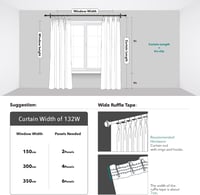 Deconovo Bézs vastag hőszigetelő sötétítő függöny ráncolt szalaggal konyhába, ablakra 242x132 cm, hideg és melegvédelem, 2 db 6