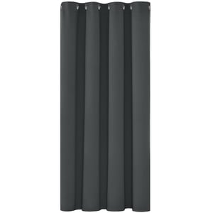 Deconovo zamračujuća termoizolacijska zavjesa s prstenovima - tamnosiva - 140x175 cm