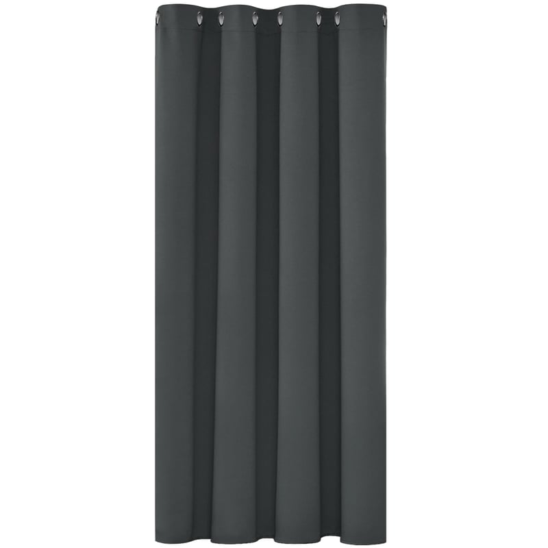 Deconovo zatemňovací termoizolačný záves s krúžkami – tmavosivý – 140x175 cm