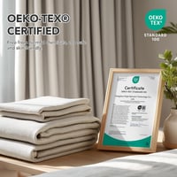 Perdele decorative Deconovo cu aspect de in, cu inele, 2 panouri 140x245 cm, culoare in natural, pentru living, dormitor, birou sau camera copiilor 2
