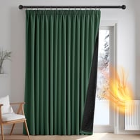 Deconovo Dupla Rétegű Hőszigetelő Sötétítő Függöny 200x220cm Sötétzöld 1