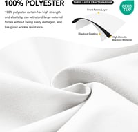 Deconovo dupla rétegű sötétítő függöny szett 2db 175x140cm fehér 4