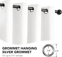 Deconovo dupla rétegű sötétítő függöny szett 2db 175x140cm fehér 6