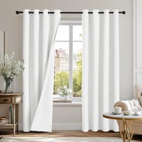 Deconovo dupla rétegű sötétítő függöny szett 2db 175x140cm fehér 1