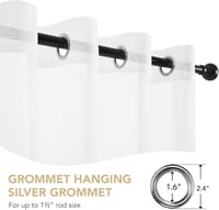 Deconovo Voila Függöny Átlátszó Fehér 270x140cm Szett 2db Modern Dizájn 6
