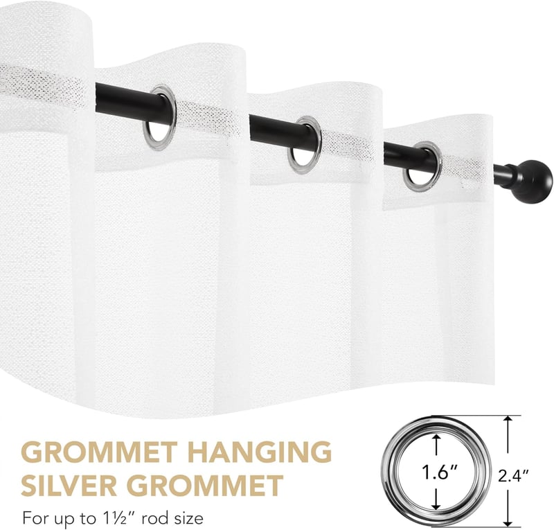 Deconovo Voila Függöny Átlátszó Fehér 270x140cm Szett 2db Modern Dizájn