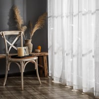Deconovo félig átlátszó függöny tollmintás 140x260cm fehér 2db 8
