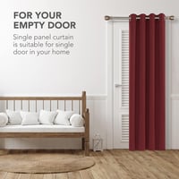 Deconovo Hőszigetelő Sötétítő Függöny Fülekkel - Piros Polyester, 245x140 cm, Zajcsökkentő, Fényblokkoló, Energiatakarékos 3
