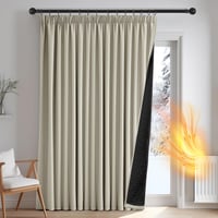 Deconovo Kétréteges Sötétítő Függöny Hőszigeteléssel 140x200cm Világosbeige 1
