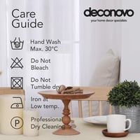 Deconovo len hatású vízlepergető asztalterítő krémszínű, konyhába és étkezőbe dekorációhoz 7