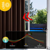 Deconovo Sötétbarna Blackout függöny szemkarikákkal hálószobába 245 x 140 cm magasság x szélesség termál sötétítő 1 db 3