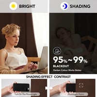 Deconovo Sötétbarna Blackout függöny szemkarikákkal hálószobába 245 x 140 cm magasság x szélesség termál sötétítő 1 db 5