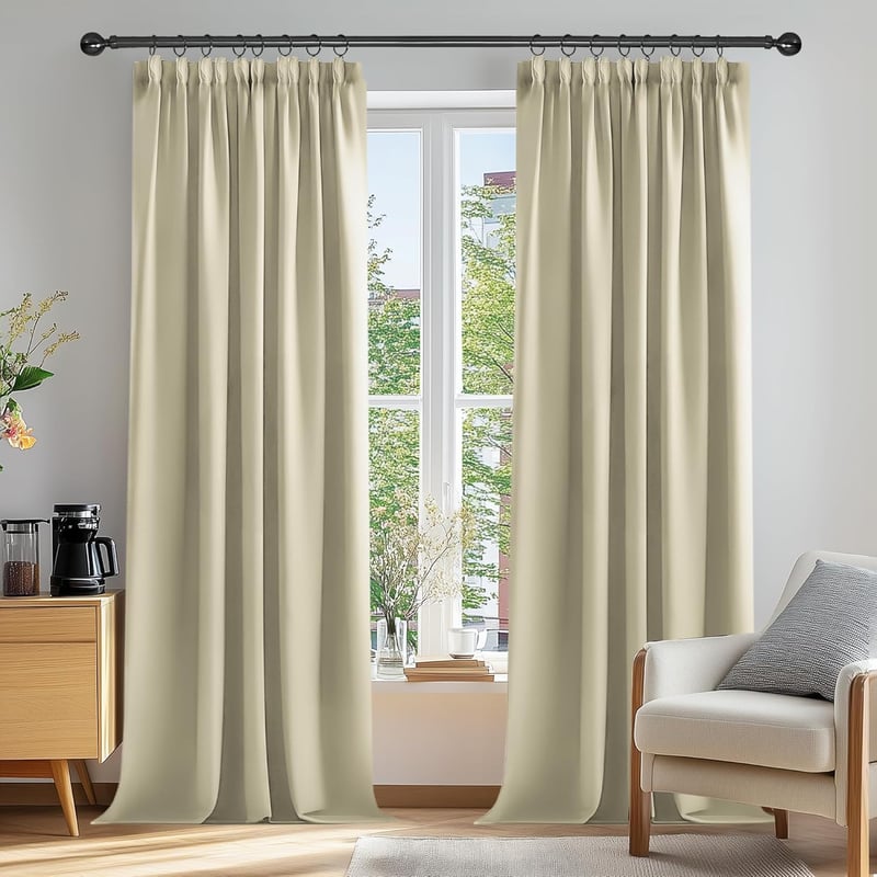 Deconovo sötétítő függöny 245x140 cm bézs 2 darab szett