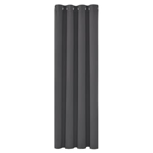 Deconovo Zatamnjujuća Zavjesa s Metalnim Prstenovima 160x132 cm Termoizolacijska Nepropusna za Svjetlost Zvučno Izolirana Tamno Siva