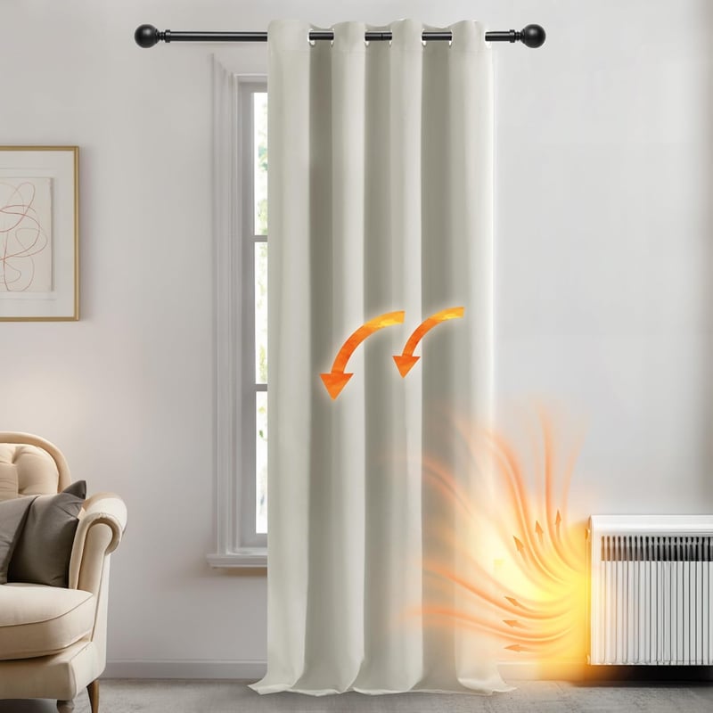 Deconovo Sötétítő Függöny Fényáteresztés Gátlásával 240x140cm Világos Bézs