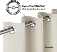 Deconovo Sötétítő Függöny Fényáteresztés Gátlásával 240x140cm Világos Bézs 5