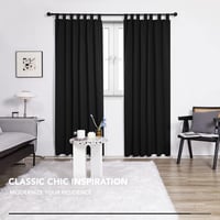 Deconovo Sötétítő Függöny Fülös 245x140cm Fekete 2db Hőszigeteléses 5