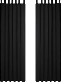 Deconovo Sötétítő Függöny Fülös 245x140cm Fekete 2db Hőszigeteléses 1