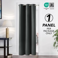 Deconovo zavjesa za zamračivanje s ringovima, termoizolacijski panel s prstenovima za spavaću i dnevnu sobu, tamnosiva, 107x241 cm, 1 kom. 2