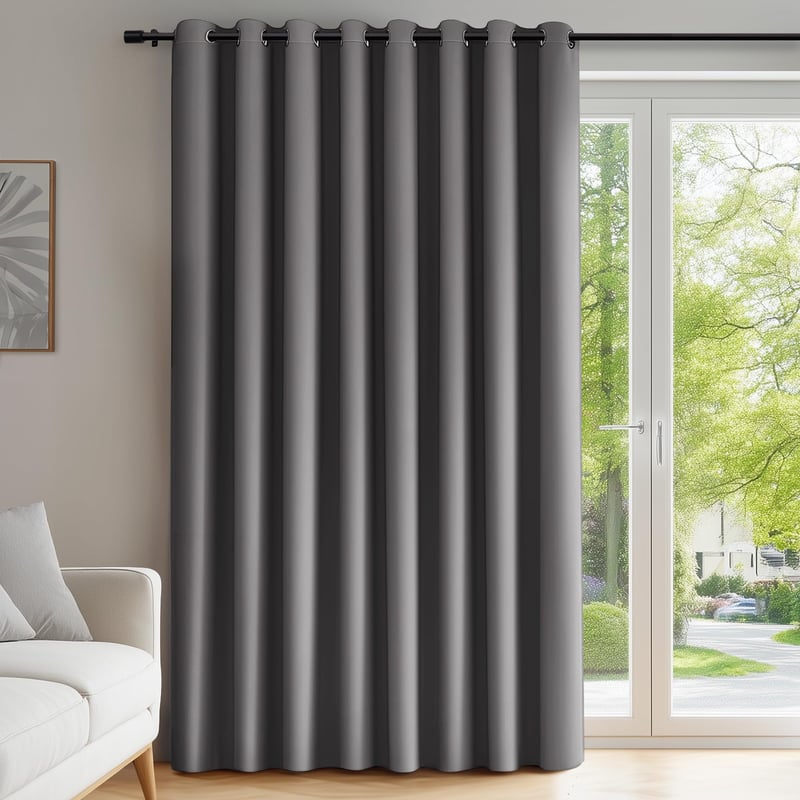 Zatemňovací záves Deconovo do spálne, termálny, s UV ochranou, svetlosivý, 214x254 cm, 1 ks