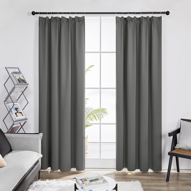 Deconovo Sötétítő Függöny Hőszigeteléssel 245x140cm Világosszürke 2db