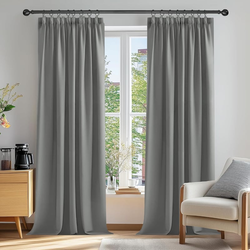 Deconovo Sötétítő Függöny Hőszigeteléssel 245x140cm Világosszürke 2db