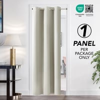 Deconovo zatemňovací záves s krúžkami, tepelnoizolačný, do spálne a obývačky, svetlobéžový, 107x241 cm, 1 ks 2