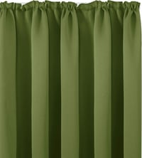 Deconovo Sötétítő Függöny - Vastag, Hőszigetelő, Almazöld Fényáteresztést Gátló Függönypár Fodros Szalaggal, 160x140 cm, 2 db 5