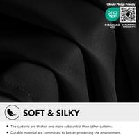 Deconovo Sötétítő Hőszigetelő Függöny Szemcsével 245x140cm Fekete 6