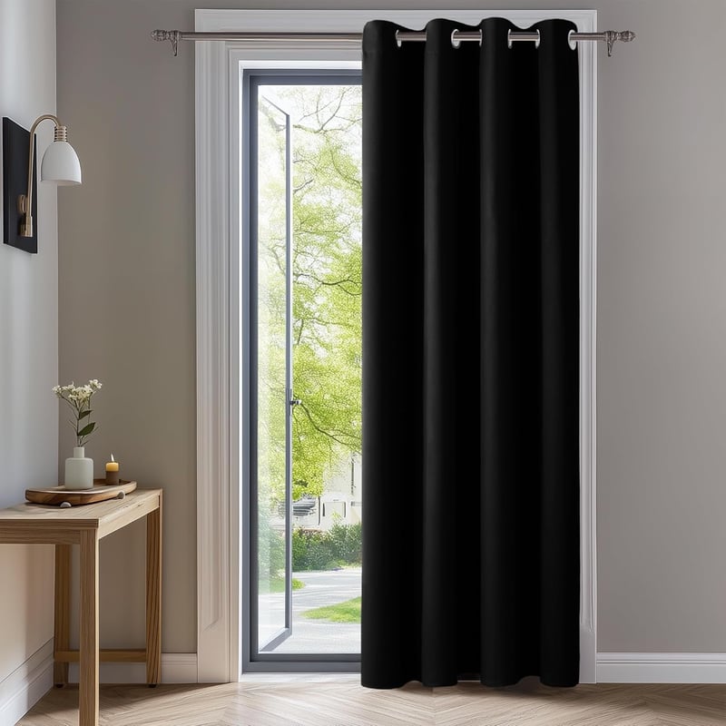 Deconovo Sötétítő Hőszigetelő Függöny Szemcsével 245x140cm Fekete