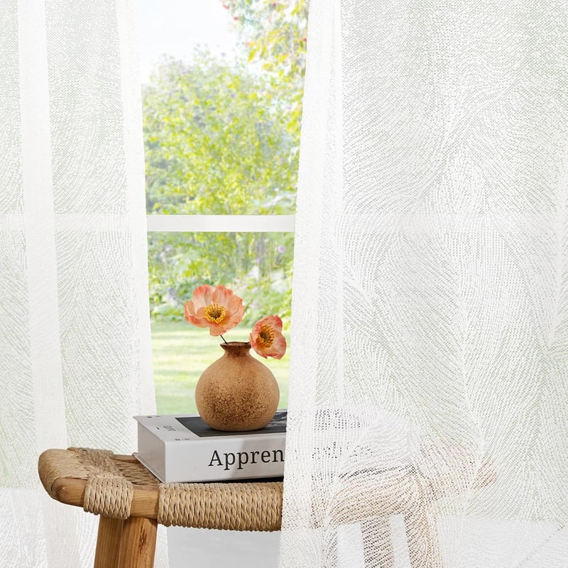 Deconovo Voila Függöny Átlátszó Fehér 270x140cm Szett 2db Modern Dizájn