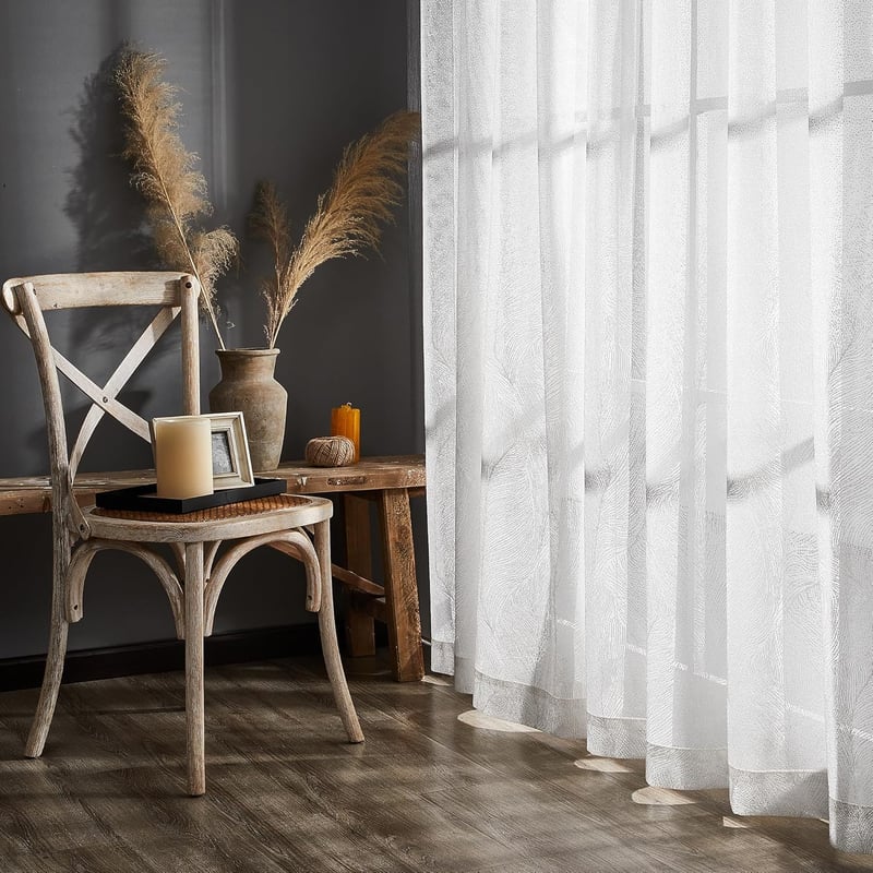Deconovo Voila Függöny Átlátszó Fehér 270x140cm Szett 2db Modern Dizájn