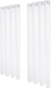 Deconovo Voile Függöny Lenvászon Hatás 260x140cm Fehér 2db 2