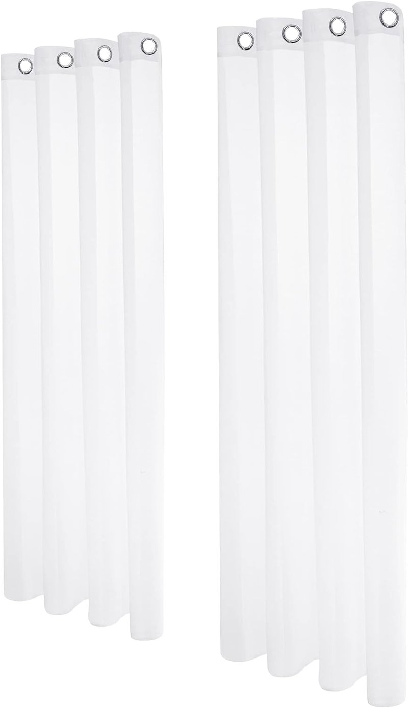 Deconovo Voile Függöny Lenvászon Hatás 260x140cm Fehér 2db