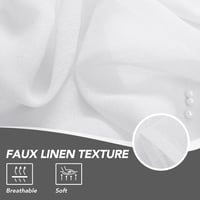 Deconovo Voile Függöny Lenvászon Hatás 260x140cm Fehér 2db 4