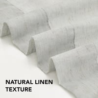 Deconovo Voile Függöny Lenvászon Textúra 280x140cm Szürke Karikás 2db 9