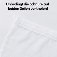 Deconovo Voile Függöny Szalagos Fehér 229x140 cm 2 db Lenvászon Hatás 7