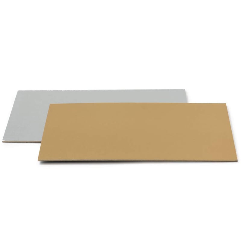 Set 2 Suporturi pentru Tort Decora Auriu/Argintiu 40x60 cm, Placă de Carton pentru Tort