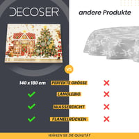 Decoser Karácsonyi Asztalterítő 140x180cm Vízálló Flannel Háttal 7