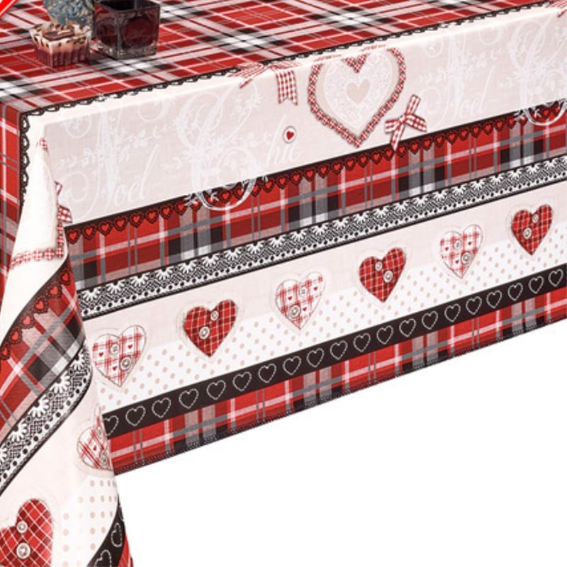 Decoser Valentin napi terítő 140x180 cm vízálló flanelhátas asztalterítő
