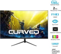 Prechen 27" QHD Ívelt Gamer Monitor - 240Hz, 1ms, 2560x1440, IPS, HDR400, AdaptiveSync, Beépített Hangszórók, VESA, DisplayPort, HDMI 5