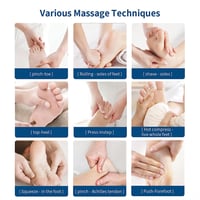 DEDAKJ fekete shiatsu lábmasszírozó hővel és léghullámos kompresszióval, állítható intenzitás, gyúró masszázs, keringésfokozás 8
